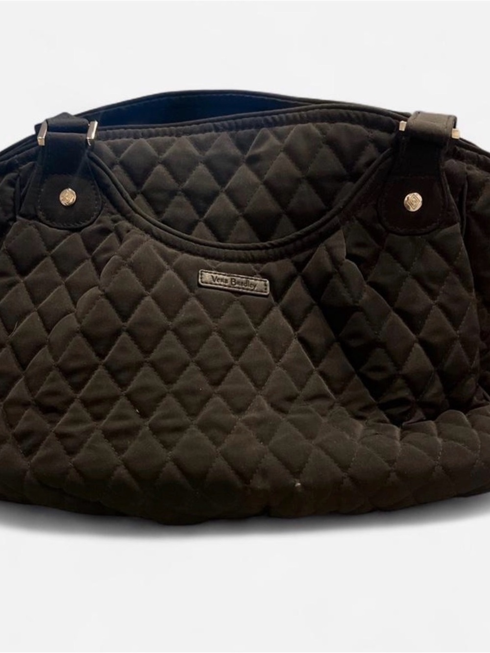 Vera Bradley Black Quilted Shoulder Tote